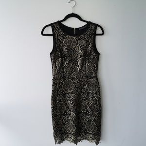 Black and Gold Lace Dress